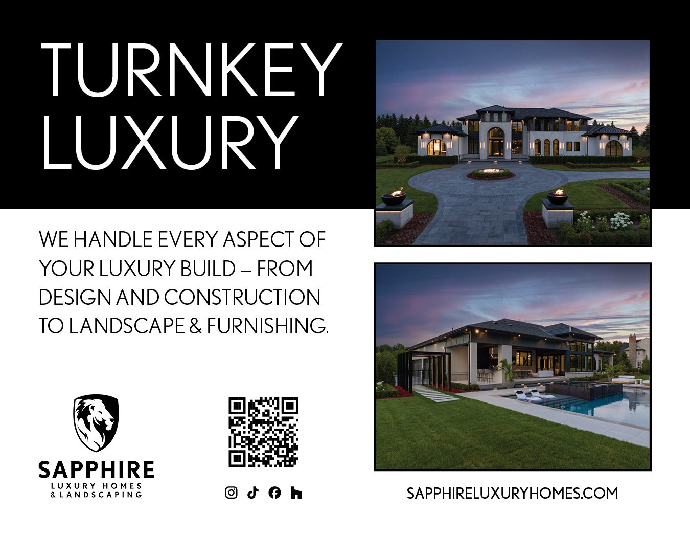 Half-page ad — Turnkey Luxury